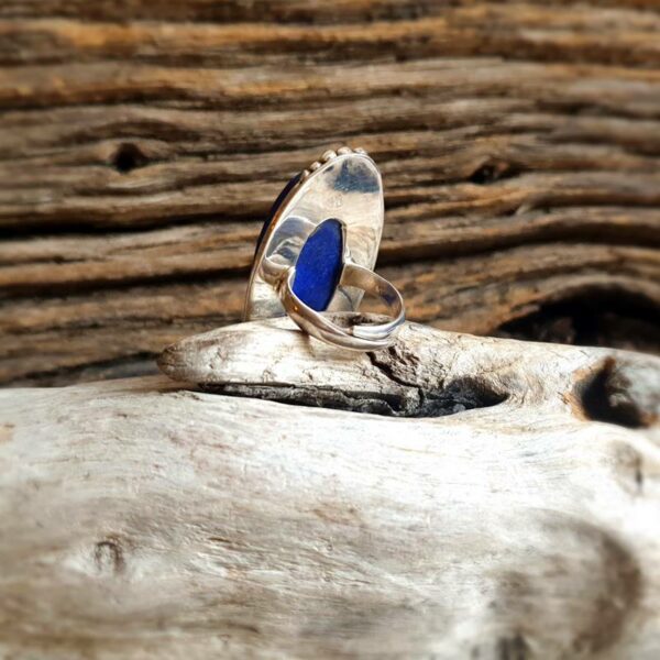 Zilveren lapis lazuli ring