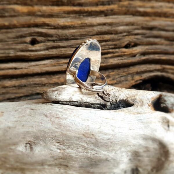 Sëlwer lapis lazuli Ring