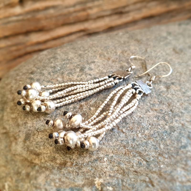 Boucles d'oreilles argent ethniques - OMYOKI bijoux de créateur