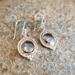 Boucles d'oreilles pierre de lune argent