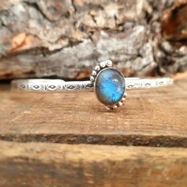 PROTECTION silfur labradorite armband