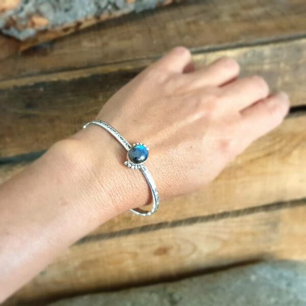 PROTECTION silfur labradorite armband