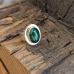 Bague malachite argent JUNGLE