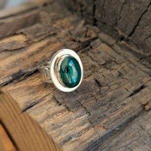 Bague malachite argent JUNGLE