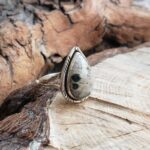 Bague en argent et jaspe océan
