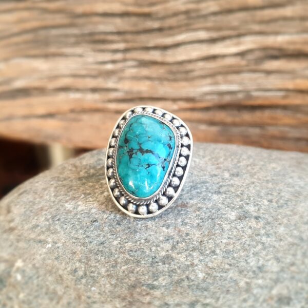 TIBET natuurlijke turquoise ring