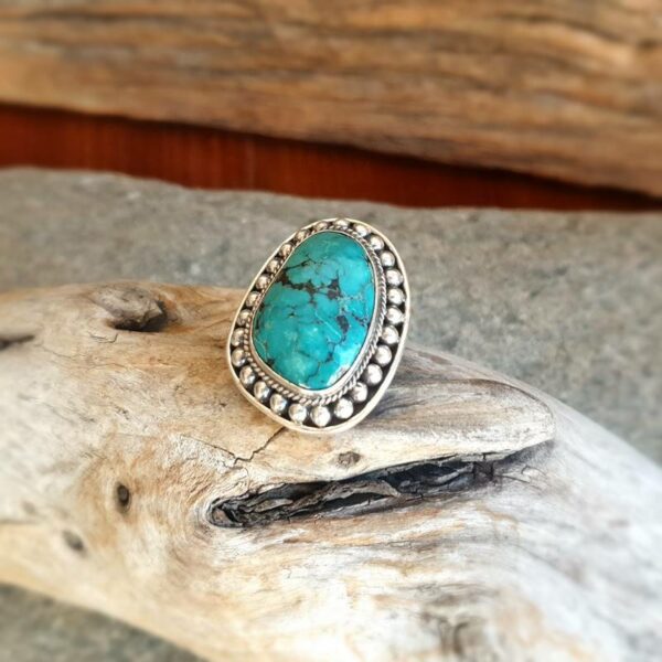 Bague turquoise naturelle TIBET