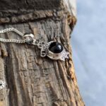 Petit pendentif onyx argent