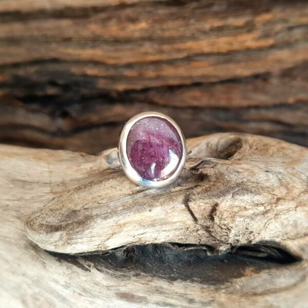 Bague rubis indien argent