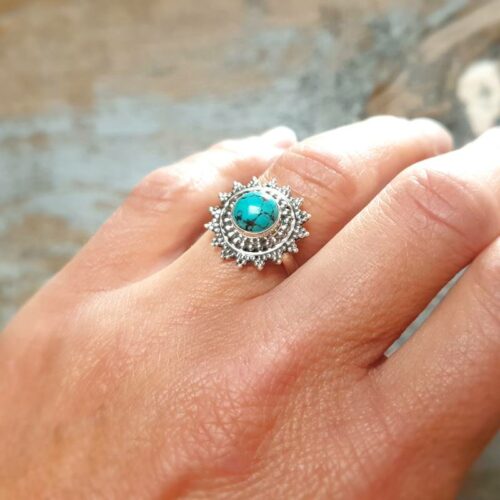 Bague en turquoise MANDALA