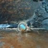 Bague pastille labradorite argent