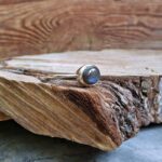 Bague pastille labradorite argent