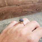 Bague pastille labradorite argent
