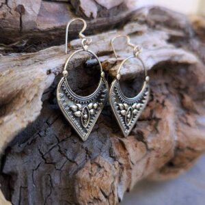 Boucles d'oreilles en argent ethniques CALCUTA