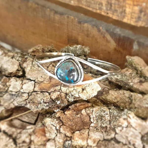 Bracelet jonc turquoise argent UDAÏPUR