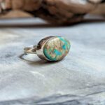 Grosse bague argent turquoise ROYSTON