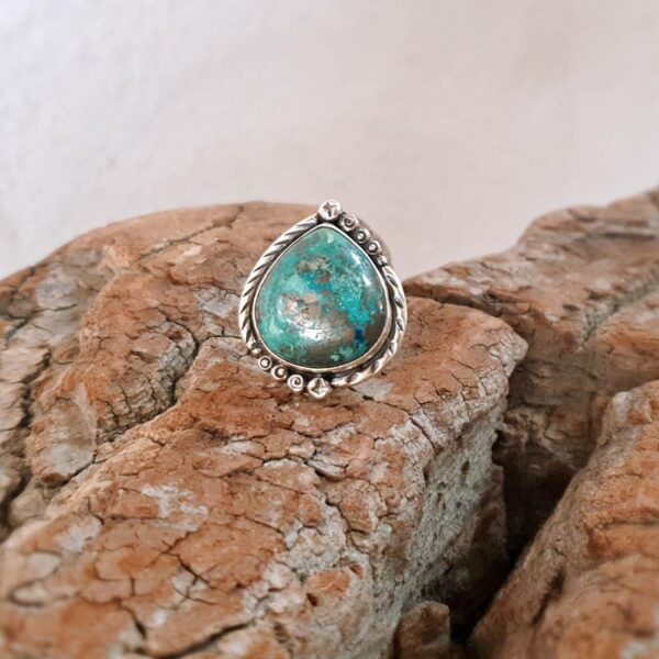 Bague turquoise naturelle TIBET