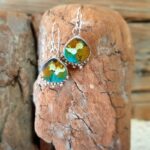 Boucles d'oreilles argent et turquoise