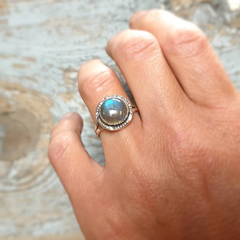 Bague labradorite argent