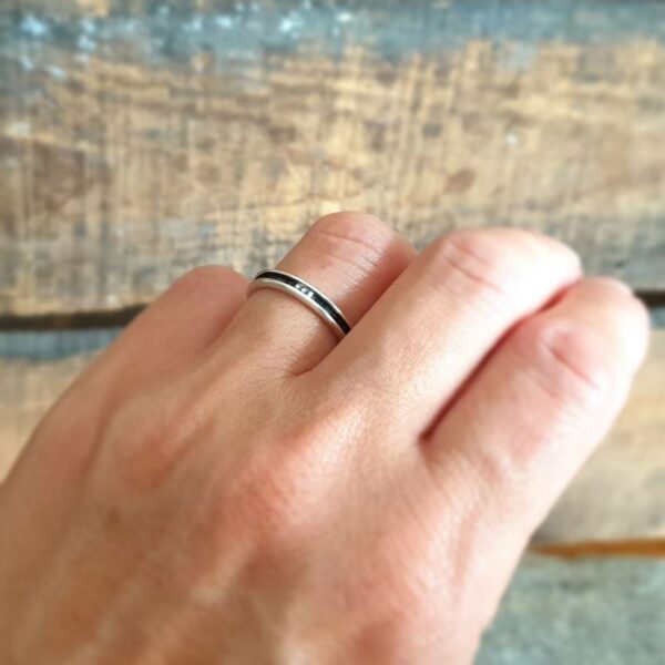 BÜ серебряное минималистское кольцо