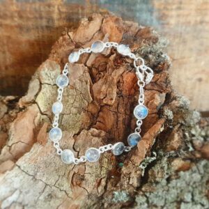 Silver moonstone bracelet