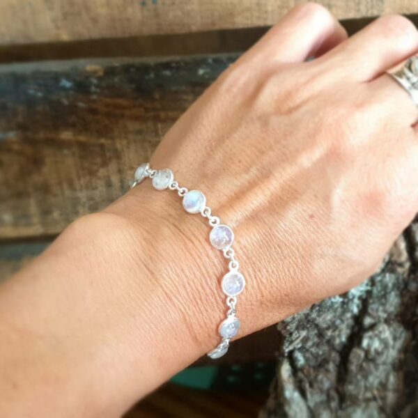 Silver moonstone bracelet