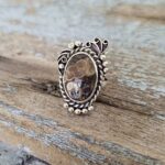 Bague jaspe océan argent