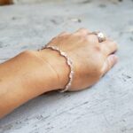 Bracelet en quartz rose argent