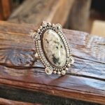 Bague ethnique jaspe argent