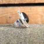 Bague ethnique obsidienne
