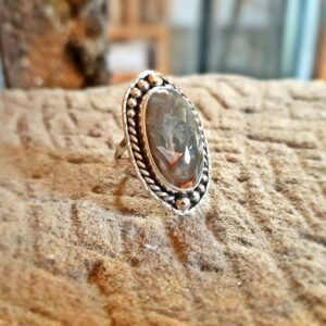 Anillo de plata con jaspe imperial