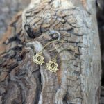 Boucles d'oreilles fleur de lotus dorées