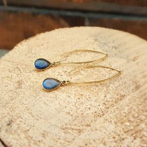 Golden labradorite earrings