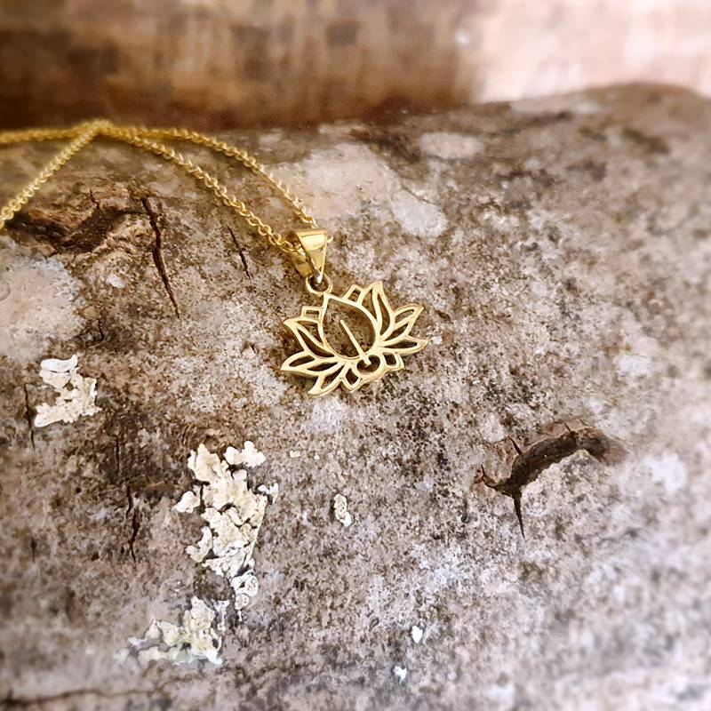 Sterling Silver Lotus Flower Necklace – Priyaasi