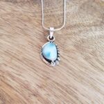Pendentif larimar argent AMOUR