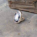 Bague opale dendritique