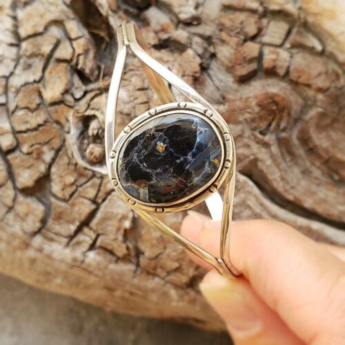 Bracelet argent et pietersite