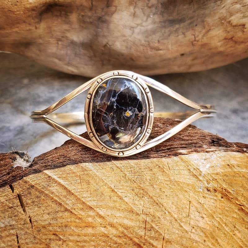 Bracelet argent et pietersite