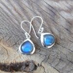 Boucles d'oreilles labradorite gouttes