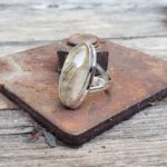 Bague en quartz rutile doré