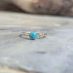 Bague turquoise ajustable minimaliste