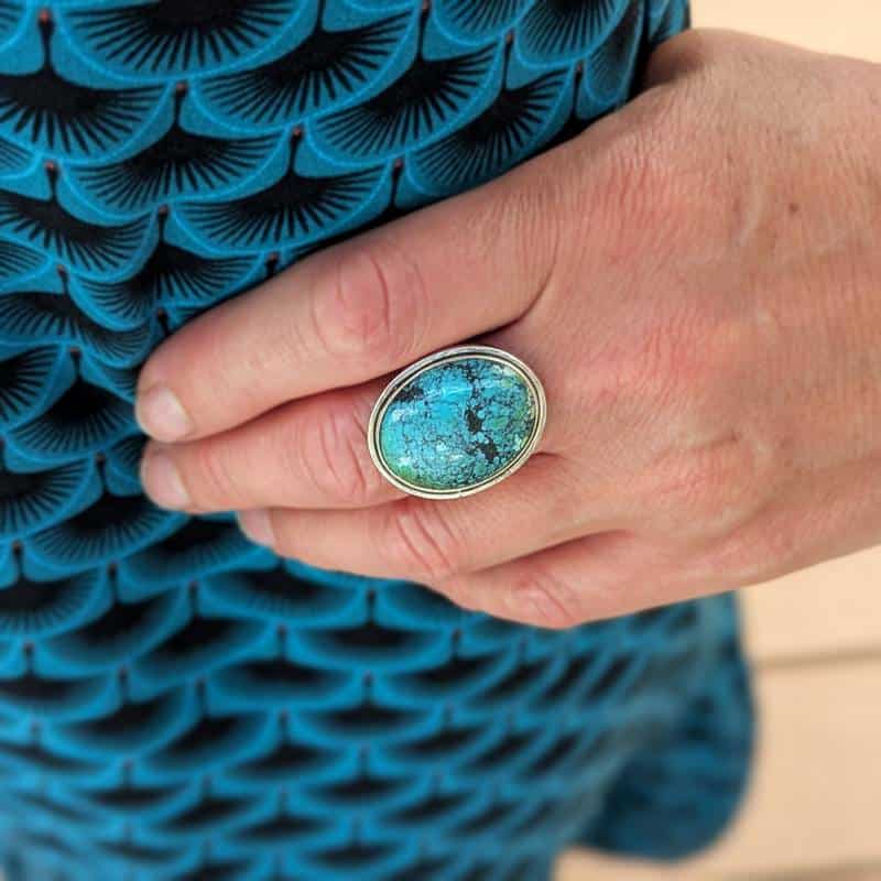 Grosse bague turquoise ANNAPURNA