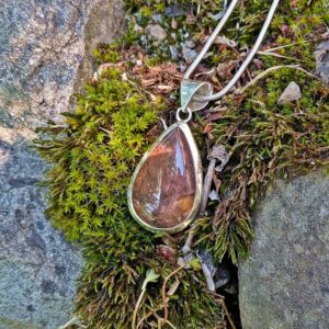 Pendentif en jaspe et argent