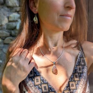Pendentif en jaspe et argent