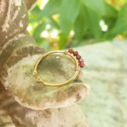 Bague fine grenat LALI