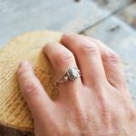 Bague ajustable argent et opale dendritique