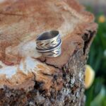 Bague argent ajustable FEUILLES