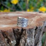 Bague argent ajustable FEUILLES