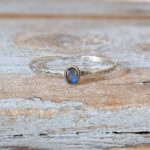 Bracelet jonc labradorite bleu