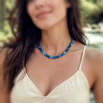 Collier en agate bleue OCÉANE